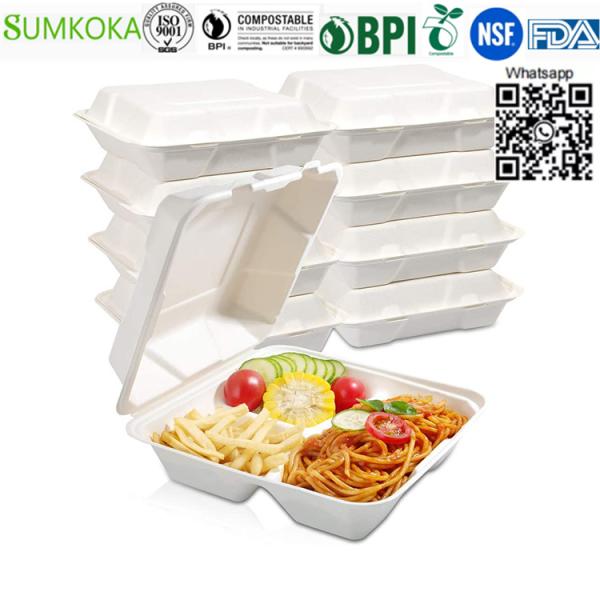 Bote jetable de 8 pouces bote de bagasse bote de canne  sucre bote  emporter